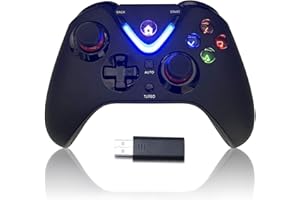RALAN Controlador de Juegos inalámbrico con iluminación LED Compatible con Xbox One S/X, Xbox Series S/X, Gamepad para Juegos de PC, Joypad Remoto con, Rechargeable Battery