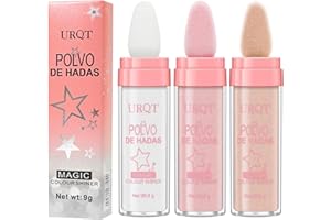 HQDA Polvo De Hadas Fairy Highlighter Patting Powder Face Body Brightens Blusher Waterproof Smooth Highlighter Festival Party Makeup (3, Set A, 01)