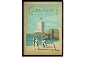 Nacnic Vintage Poster Cape Town. Sheets for interior decorating with vintage and antique advertising images. Paintings retro decor. A4 size
