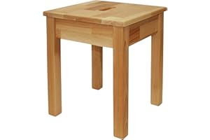 ‎BETTEN-ABC Betten-ABC Bubema Multi-Hocker mit Eingriff aus massiver Kernbuche, Natur geölt, extrem stabil