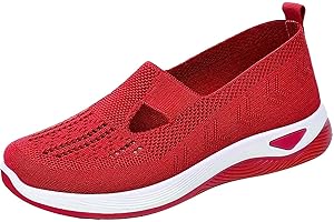 KEIZHUONIQIU Orthopädische Schuhe Damen Sneaker Leicht Schuhe ohne Schnürung für Damen Handsfree Slip On Walkingschuhe Orthopädische Turnschuhe Atmungsaktiv Bequeme Erhöhte Dämpfung und Entlastung der Füße