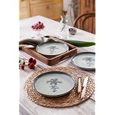 K&uuml;tahya Porselen Palmiye 4 Par&ccedil;a 21 Cm Pasta Tabağı 80795