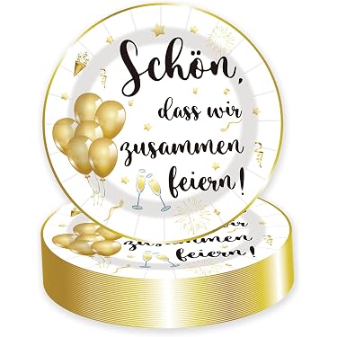 8-teiliges Geburtstagsteller-Set – HAPPY BIRTHDAY Motive Mit Luftballons & Streamern (23 Cm, Für Kindergeburtstagsparty)