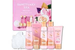SANCTUARY Spa Lily & Rose Perfect Pamper Parcel – Luxury Bath & Body Gift Set for Women with Shower Gel, Body Lotion & More – Relaxing Spa Gift for Her, Ideal for Birthday, Christmas & Self Care