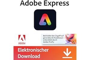 Adobe Express Premium | Prepaid-Abo für 1 Jahr | Für Web, Android & iOS | Inkl. 100 GB Speicher