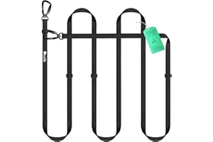 BLUZELLE Laisse Chien 3m Imperméable, Longe Biothane PVC Ajustable Réglable, Laisse Double pour 2 Chiens Laisse Mains Libres, 2X Grand Mousqueton 360° en Aluminium Extra Solide, Couleur:Noir