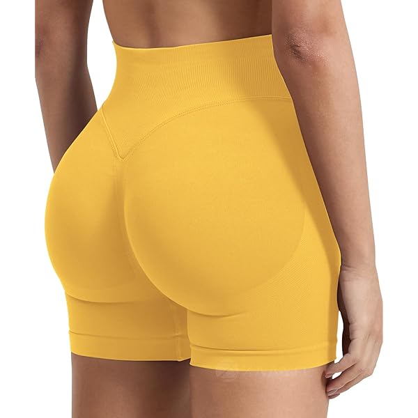 Pantaloncini Donna Sportivi Push Up - Vita Alta A Forma Di V - Senza Cuciture - Per Palestra E Yoga - Foto 4