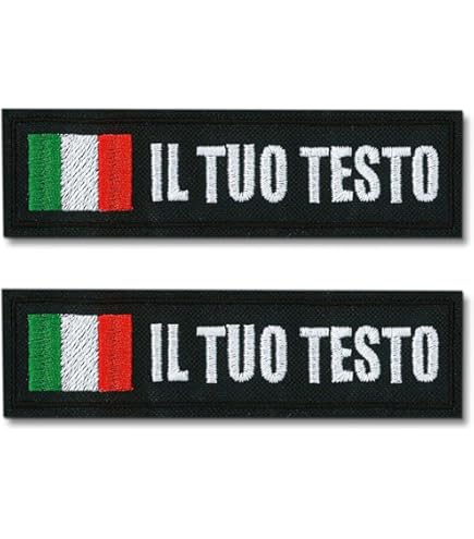 Toppe-patch Ricaata Con Testo Personalizzato E Tricolore Italiano. N.2 Pezzi 1 Oaggio - Foto 7