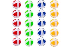 PCEPAZ 20 Pcs Velcro Balls, Sticky Balls, Supplement for Tossing Game Dart Balls Light Sticky on Dartboard Target Balls Accessories Darts Game Accessories Indoor Outdoor Classic Games (4 Colors)