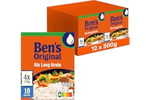 BEN'S ORIGINAL Riz Long Grain Sachet Cuisson 10 minutes (12x500g)