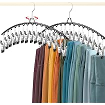 Organizer Leggings Per Armadio Zylkorb - 2 Grucce Con 20 Clip Per Pantaloni