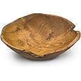 MAISONICA Teak Root Wooden Rustic Table Bowl Small - Diameter 30cm Approx