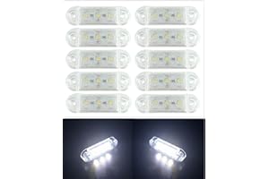Formplas 10 x LED Feux Gabarit Position Lateral Blanc 12v 24v Remolque Camion Camionette Lampe