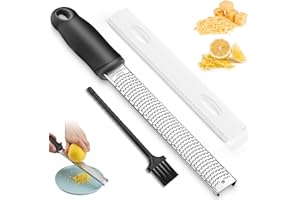 Kezidhp Grattugia Zester per Agrumi, Formaggio Duro, Zenzero, Cioccolato e Noce Moscata con Lama Fine in Acciaio Inossidabile - Grattugia Manuale per Parmigiano, Limone, Verdure e Frutta