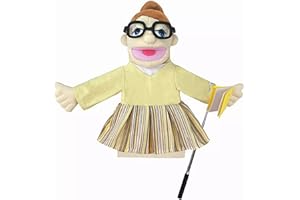 LOMTRATS Marionnettes à Main de théâtre pour Enfants,Comprend Enseignant,Policier,Pirate,détective,etc.avec des bouches Ouvertes Mobiles,pour raconter des Histoires,Cadeaux de Festival,1 PCS