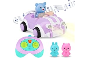 AMY & BENTON AmyBenton Toy for 2 Years old Girls and Boys - Remote Control Cars for Girls - Child Remote Control Car with Music and Light - Gift for 2 3 Years old Girls and Boys