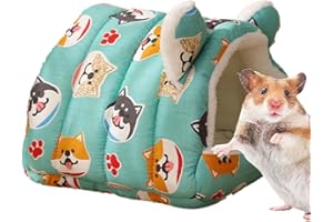 Teksome cálido para hámster para Mascotas, Cueva para Cama de Conejillo de Indias,Acogedora casa para Dormir para hámsteres - Cama para hámster Chinchilla House para hámsteres, Hur, Conejos