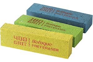 CO-LINK Fret Erasers180 & 400 & 1000 Grit, bloques de goma abrasivos para pulir trastes, juego de 3