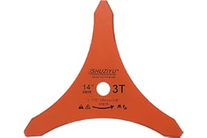 LSHUZIYU 14" 3T, 4mm Thickness, 1" Arbor, Heavy Duty Brush Cutter Blade, SK-5 Steel, Suitable for All Brand of Brush Cutter
