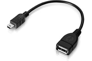conecto OTG Adapter, Mini USB Stecker auf USB-A Buchse, 15cm, schwarz