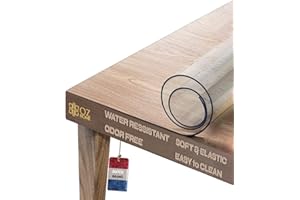 OZ HOME Mantel Protector Transparente de PVC - 90x140 CM - Grosor de 1,7 mm - Antideslizante y Resistente a Arañazos - Protege contra Manchas y Líquidos - Fácil de Limpiar y Seguro para Alimentos