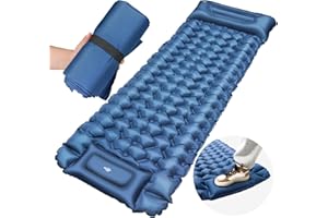 BLUEVER Matelas de Camping Gonflable, Coussin d'air Ultraléger, Matelas Gonflable Résistant à l'eau pour Camping, Les Voyages, la Plage, la Tente, la randonnée, la randonnée
