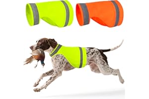 AYASEEN 2 Stück Warnweste, reflektierende Hundeweste für die Jagd, weiche, verstellbare reflektierende Hundejacke für die Jagd im Freien, hält den Hund im Blick und sicher vor Jägern (fluoreszierendes Grün