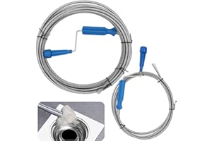 RUNYU® 2 PCS Furet Deboucheur Canalisation Professionnel 2M et 5M Deboucheur Evier Ø 5,5 mm Plomberie Deboucheur pour Les Travaux Manuels