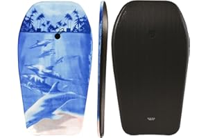 KandyToys Bodyboard with Leash & Plug 33" EPS Bodyboard Dolphin Design