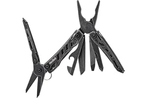 NexTool Mini Flagship Multitool, 10 In 1 Coltello Multiuso Pinza Multiuso Sattrezzo Multifunzione con Coltellino Apribottiglie Forbici Regali per la Festa del Papa, Regalo Festa del Papà-Nero