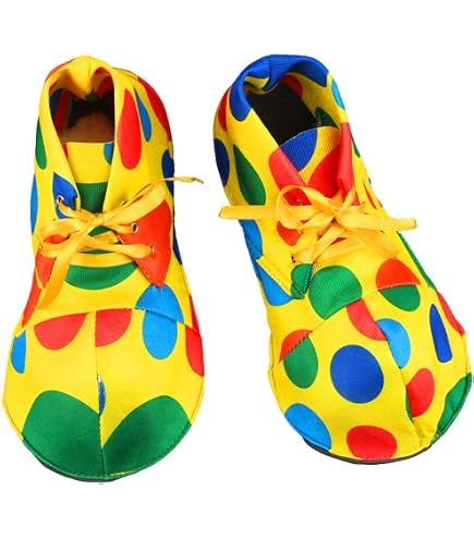 Paio Di Scarpe Da Pagliaccio In Tessuto Scarpe Da Clown Forniture Taglia Unica Per Adulti Per Festa Di Halloween Pagliaccio Accessori Per Costume Cosplay Puntelli Carnevali, Halloween, Ecc - 4