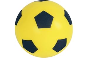 eMKay® 20cm Yellow Football | Indoor/Outdoor Soft Sponge Foam Soccer Ball Great Fun For Adults And Kids Boys & Girls