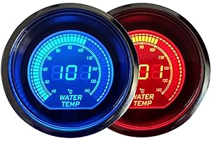 Akozon Water Temp Gauge Meter, 40-140 Celsius Pointer & 52mm White Plastic Universal Meter Dial EVO Series Modification Accessory