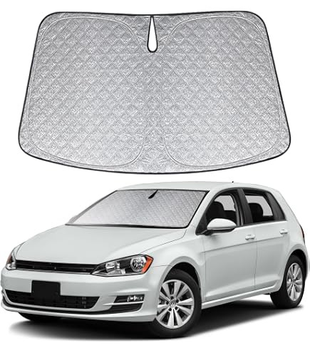 Pare-soleil Voiture ZATOOTO Pour VW T5 T6 - 3 Pièces - Protection UV Pliable - Avec Sac De Rangement