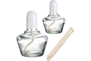 Frienda Lámpara de Quemador de Alcohol Clásica de 2 Piezas, 60 ml y 150 ml con 5 Mechas de Repuesto