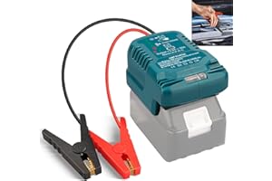 JJXNDO Jump Starter Adapter for Makita 18V Li-ion Battery Powered with Jumper Cable Clamps Portable Car Battery Charger Jump Starter(Battery Not Included)