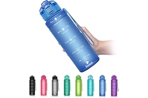 ZOUNICH Botella Agua Deporte, Botella Agua Niños sin BPA Reutilizable Plástico Tritan - 500 ml / 700 ml / 1 l, Cantimploras para Te con Filtro, para Infantil, Gimnasio, Bicicleta