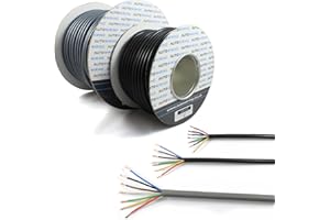 AUTOWIRING Automotive 7 Core Trailer Cable 12v 24v Thin Wall Multistrand Caravan Wire 11 AMP 14 AMP 16.5 AMP (0.5mm² 11 AMP, 10M Coil)