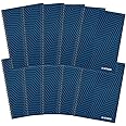 Summit A5 Notebook, Wirebound, 8 mm Lined, 100 pages, Pack of 10 Notepads, Card Cover, 4-Hole Punch, Navy