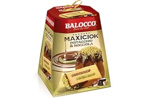 PANDORO BALOCCO 800gr PANDORO MAXICIOK PISTACCHIO E NOCCIOLA CIOCCOLATO FONDENTE