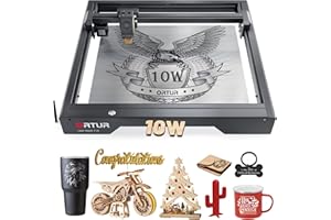 ORTUR OLM3LE Machine de Gravure Laser 10W Puissance de Sortie Coupe Laser CNC0.05mm Point de Compression Fin,Vitesse de Déplacement Jusqu'à 15000mm/min