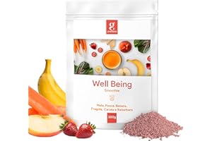 GREENORA Polvere di Spirulina, Spinaci, Zenzero, Cavolo Riccio, Mango e Kiwi per Smoothie. Frutta e Verdura Liofilizzata 100% Naturale. Vegan. (wellbeing_300g)