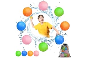 SMASIAGON Palloncini D'acqua Riutilizzabili, 8 Pezzi Bombe Acqua Magnetiche Ricaricabili, Facile da Riempire e Autosigillante per Estivi Piscina Spiaggia Giardino Palloncini Gioco per Bambini e adulti