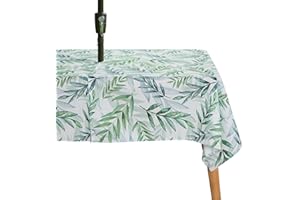 WALAKA LUGGAGE Walaka Nappe Ronde/rectangulaire avec Trou pour Parasol et Fermeture éclair - Imperméable - pour fête, terrasse, extérieur - Facile à enlever (C) (I)
