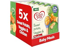 Cow & Gate Sweet Potato Vegetable & Chicken Baby Food Meal, 12+ Months, 230g (Pack of 5)