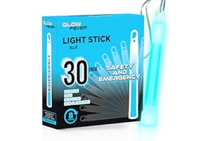 Glow Fever Bastoncini luminosi di sicurezza militare di emergenza, 15,2 cm, si illuminano ultra luminosi con 8 ore di durata, per escursioni, feste, campeggio, oscuranti, kit di sopravvivenza agli