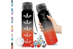 Vikaster Trinkflasche Sport, 500ml / 1L / 1,5L BPA-frei Tritan Auslaufsicher Kunststoff Wasserflasche, Kohlensäure Geeignet, Sportflasche für Fahrrad, Kinder, Schule, Fitness, Yoga