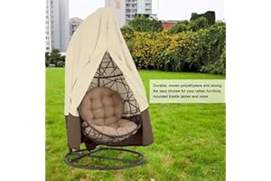 HONCENMAX Jardín Funda para Silla de Cocoon - Cubierta para Silla Colgante - Mantén Tu Balancín De Mimbre Protegido - Impermeable Muebles Funda - Tela Oxford con Forro de PVC