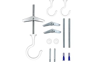 NACETURE Large Swag Hooks Plant Hooks for Ceiling Hooks for Hanging Plants - Ceiling Hangers Heavy Duty for Hanging Light - Chandelier Hook Ceiling Installation for Cavity Wall Fixing(White 2 Pack)