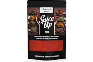 GENERISCH Spice Up Kashmiri Mirch 100 g - Mild Chili Powder with Intense Colour - Indian Spice for Curry, Tandoori & Vegan Kitchen - 100% Natural, No Additives - Ayurveda Healing